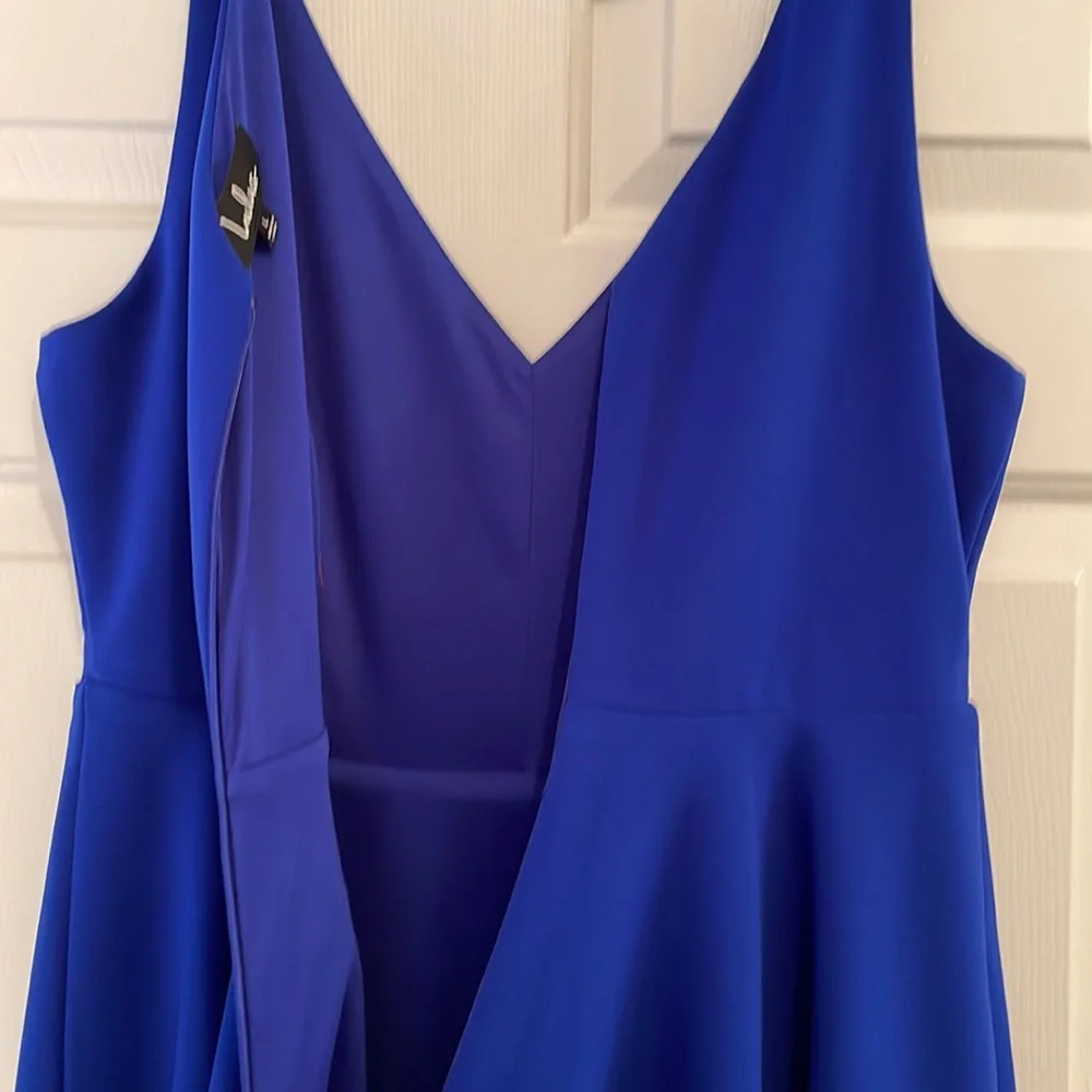 ⭐️SOLD - NWOT Lulus Royal Blue Darling Delight Skater Fit N Flare Dress. - Picture 12 of 14